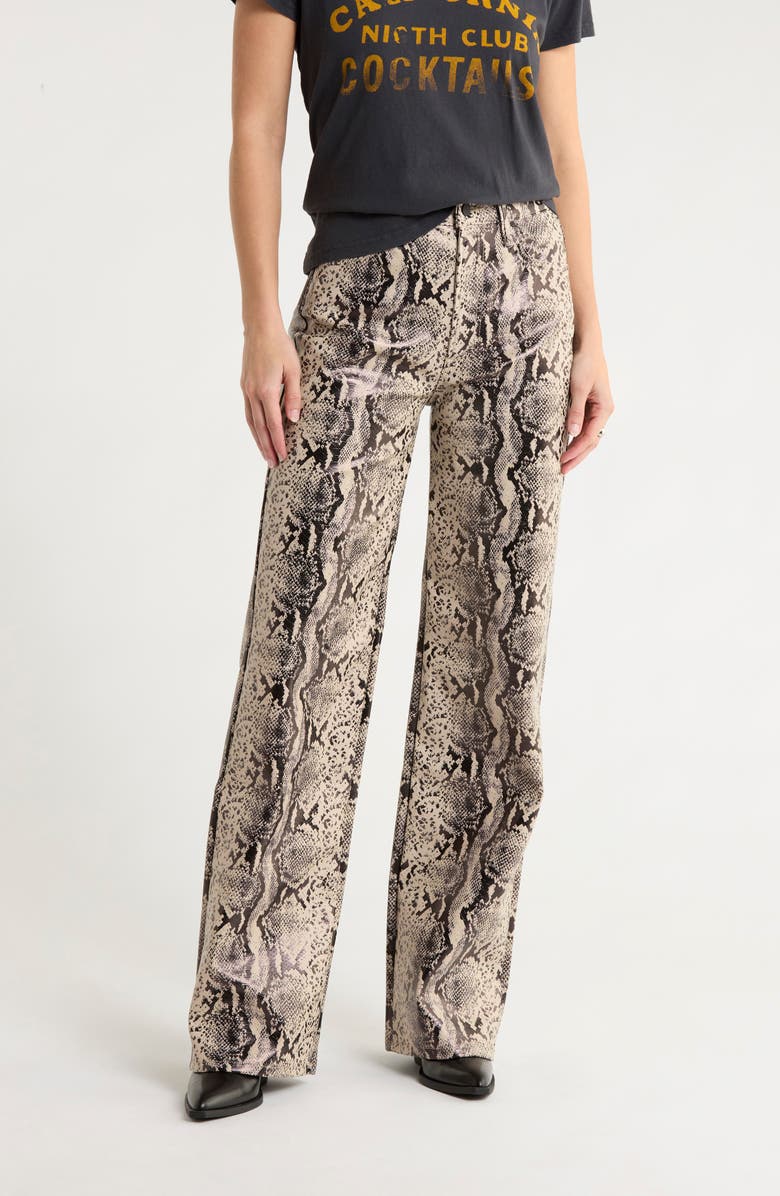 MOTHER The Maven Straight Leg Faux Leather Pants, Main, color, In Cold Blood