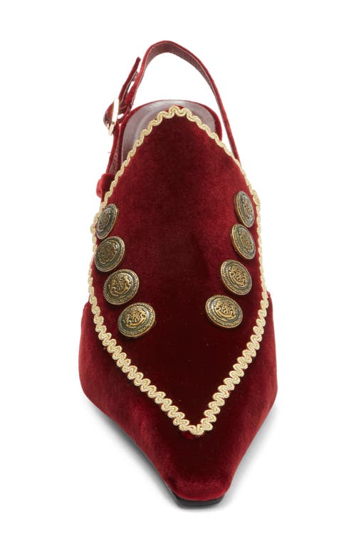 Jeffrey Campbell Troubadour Slingback Pump In Burgundy