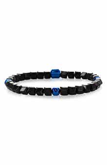 Men's Multi-Cut Bead Stretch Bracelet