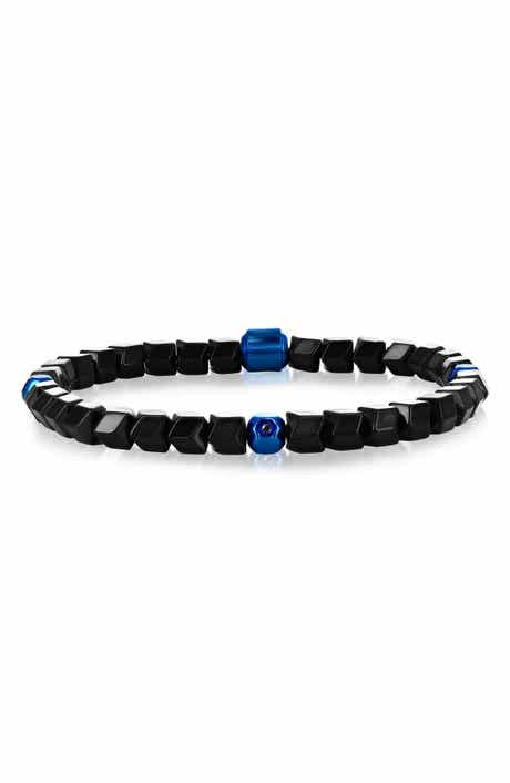 Men's Multi-Cut Bead Stretch Bracelet