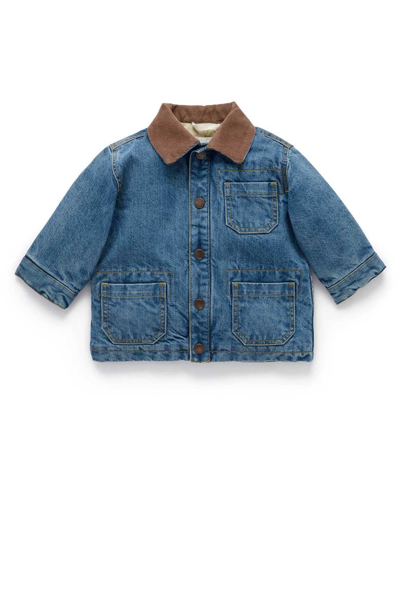 Denim Worker Jacket Toddler, Main, color, Mid Denim