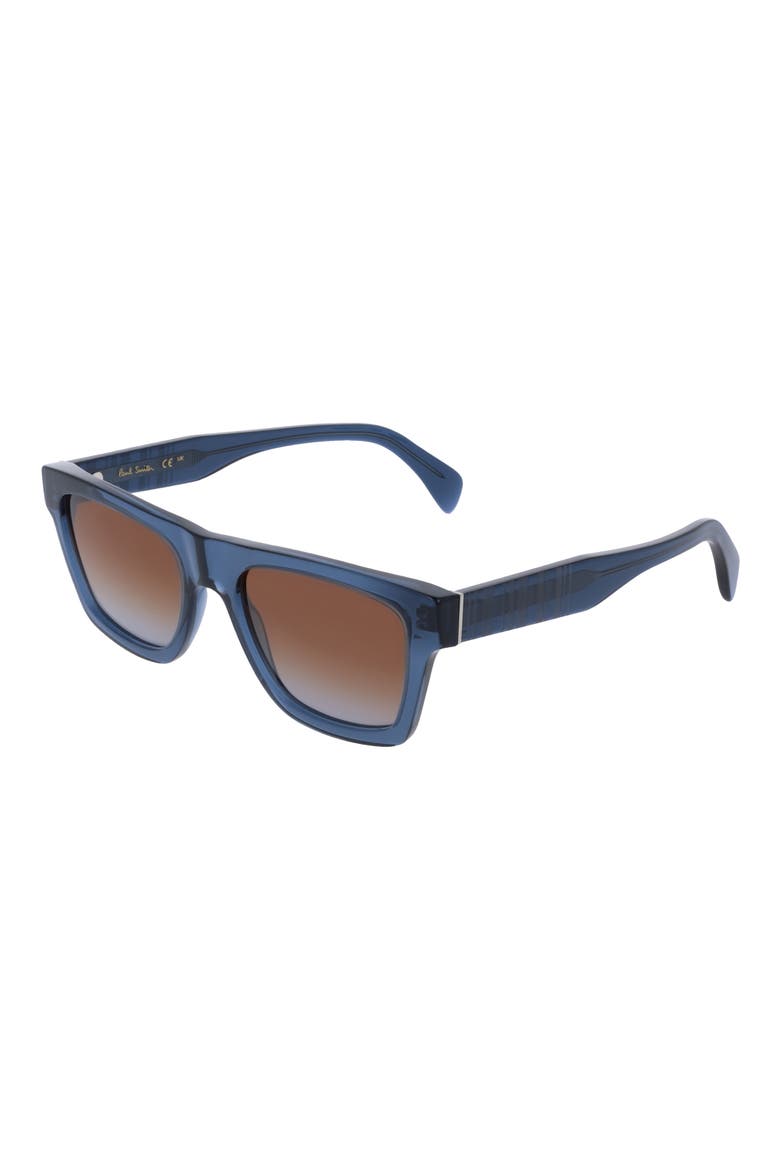 Morrel 54mm Gradient Rectangular Sunglasses, Alternate, color, TRANSPARENT BLUE
