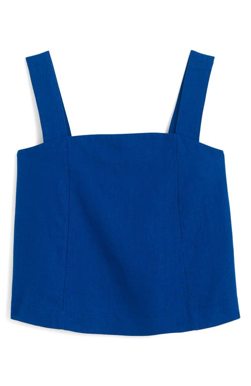 Madewell Curved Neck Shell Linen Tank Top