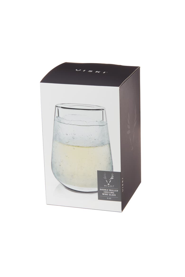 Glacier Double Walled Chilling Wine Glass, Alternate, color, CLEAR