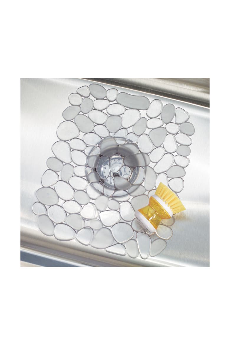 Pebblz Sink Protector - Kitchen Sink Mat for Bottom of Sink - Set of 2 - Clear, Alternate, color, Clear