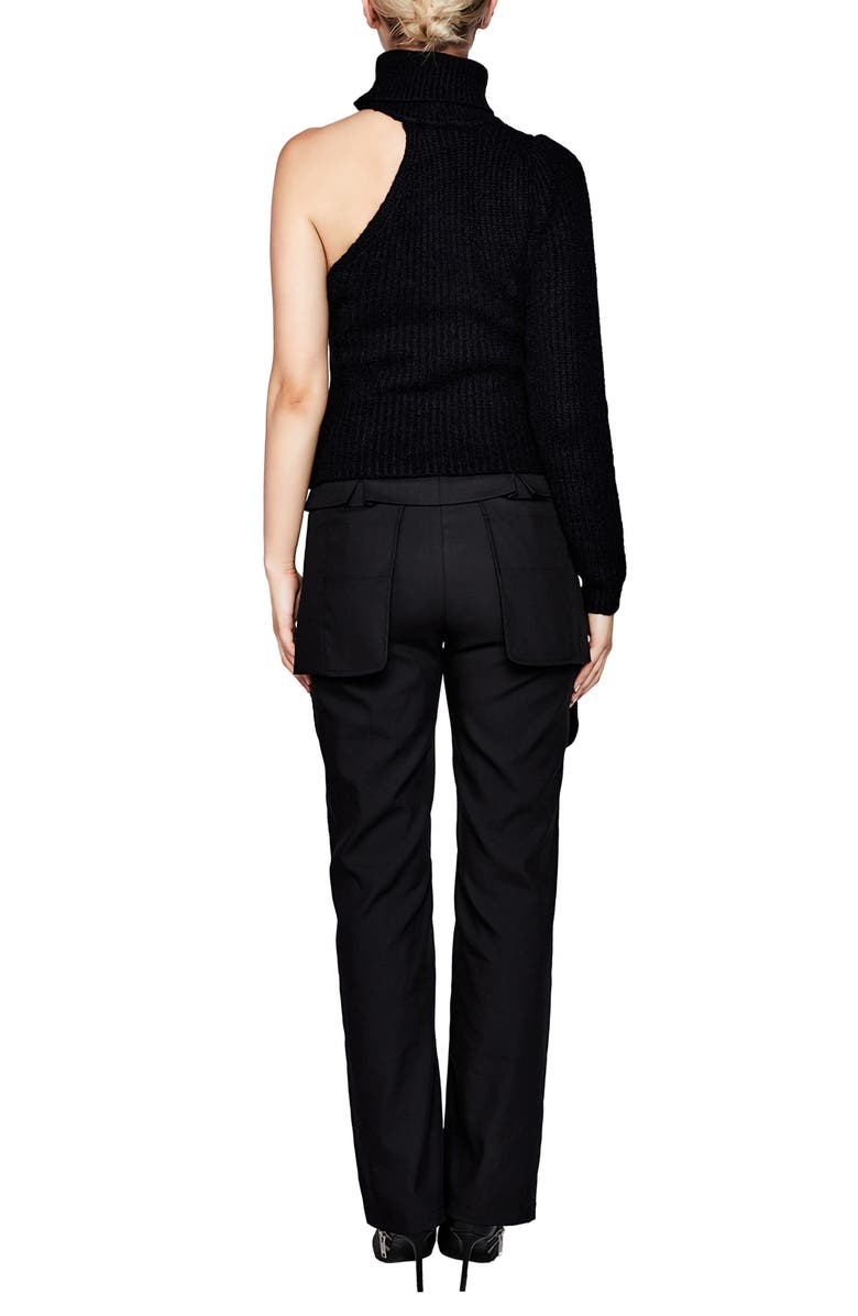Bardot Kali One-Shoulder Turtleneck Sweater, Alternate, color, 
