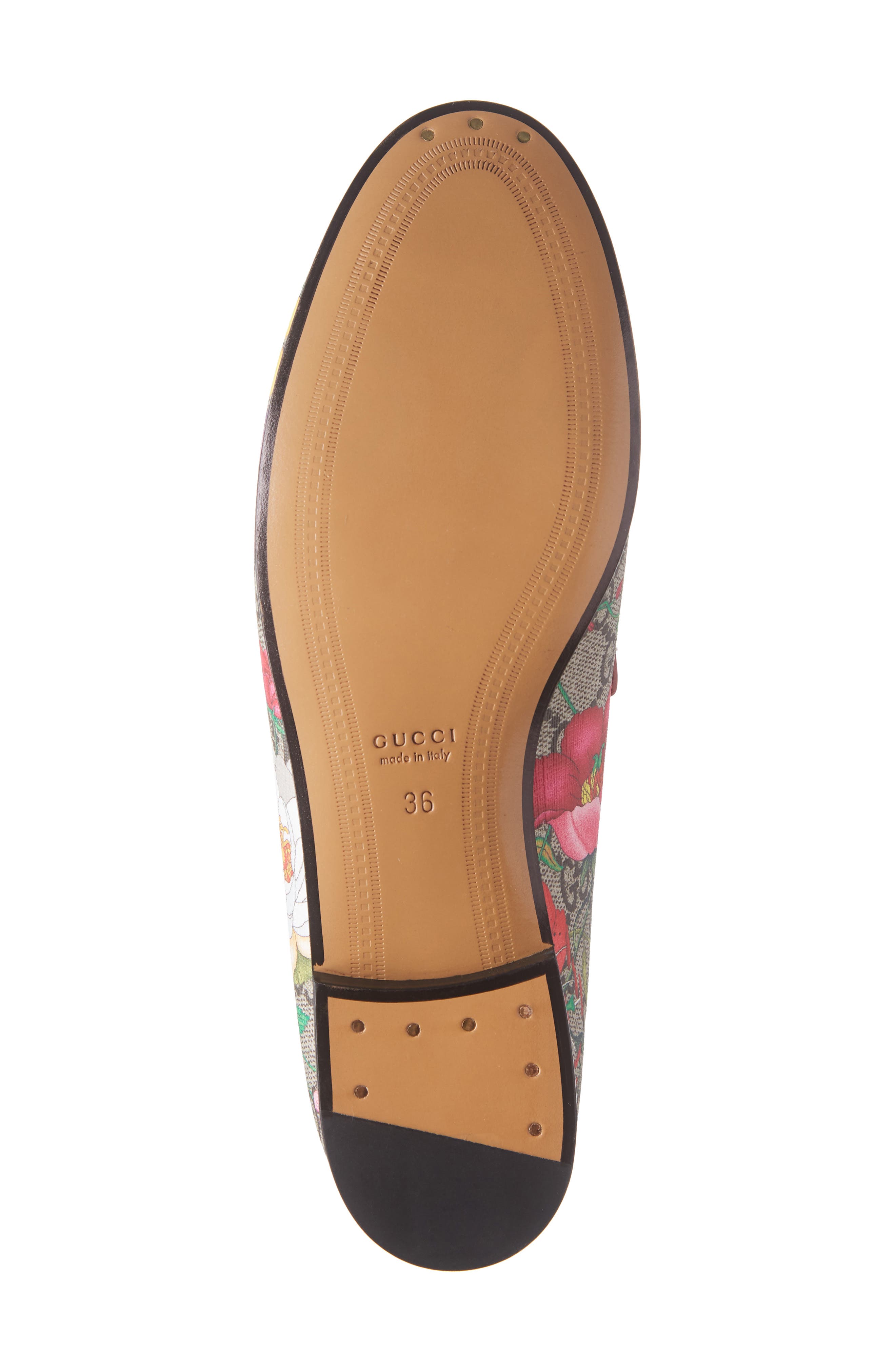 Gucci New Jordaan Floral GG Supreme Loafer, Alternate, color, 
