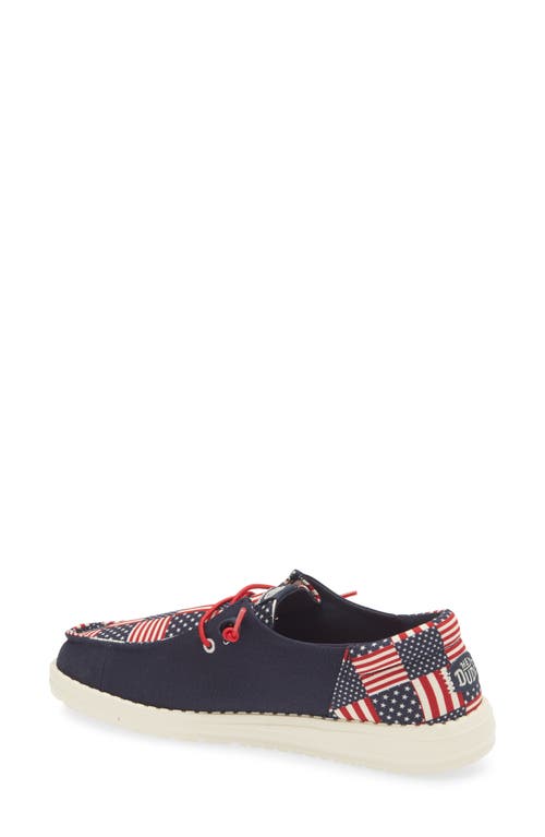 Hey Dude Wendy Funk Americana Slip-on Moc Toe Shoe In Bandana Americana