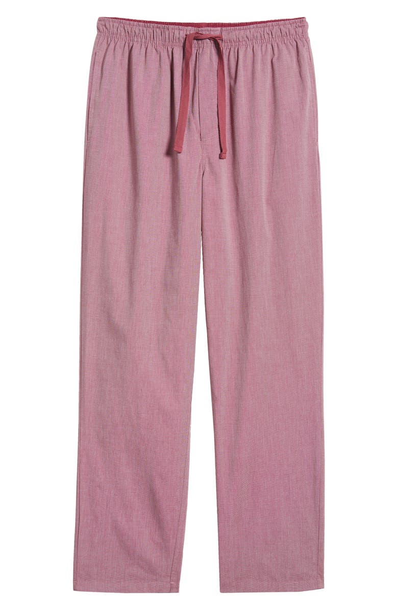 Nordstrom Men's Poplin Pajama Pants, Alternate, color, Burgundy Rhode