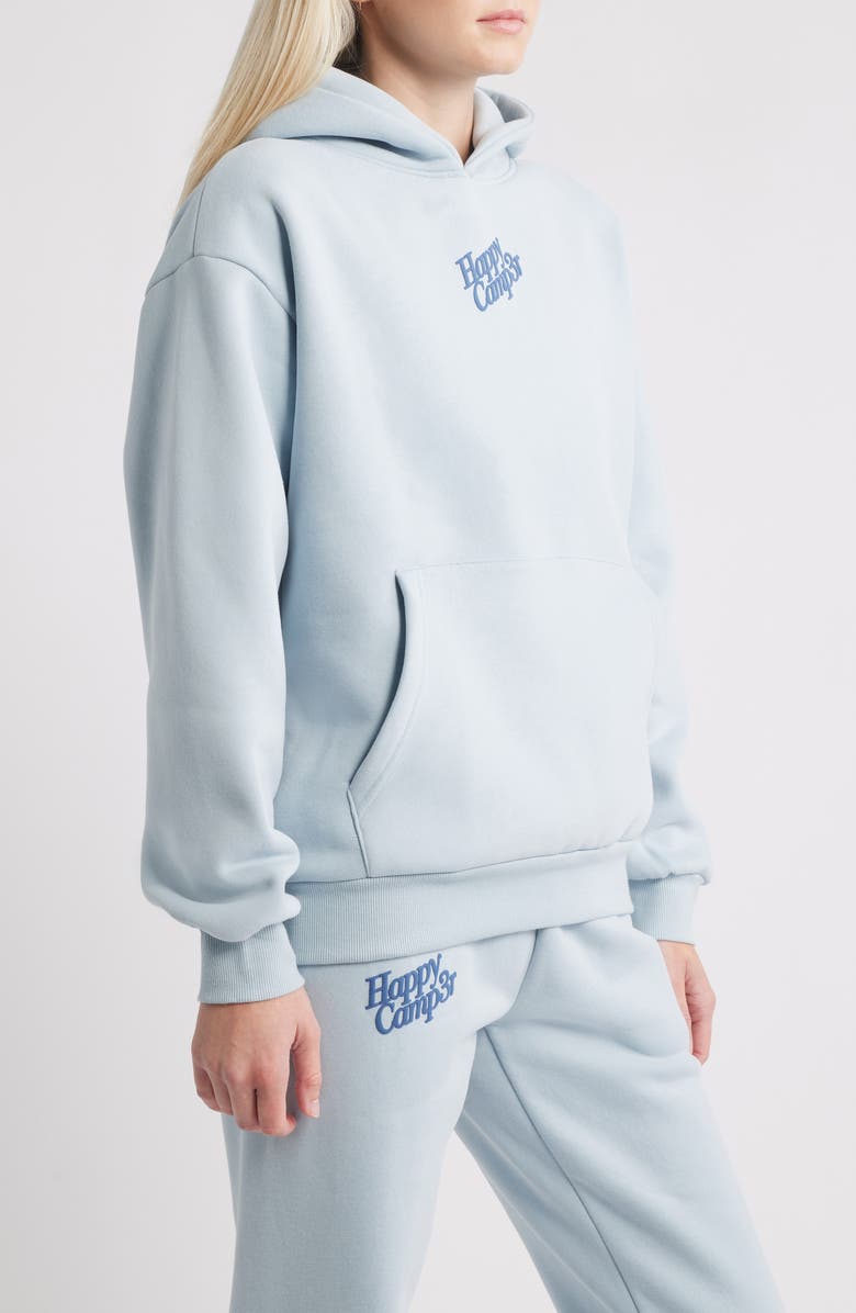 HAPPY CAMP3R Puff Series Core Logo Cotton Blend Hoodie, Alternate, color, Snowflake Blue