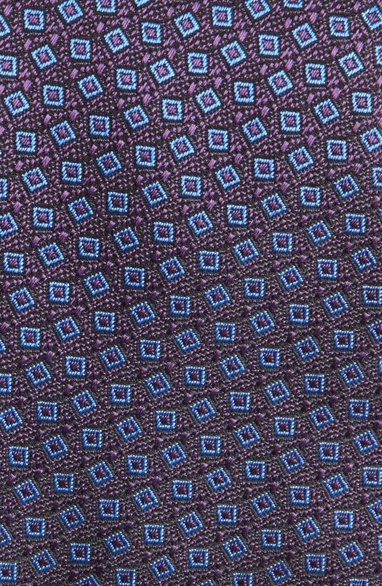 Canali Geometric Silk Tie, Alternate, color, Purple