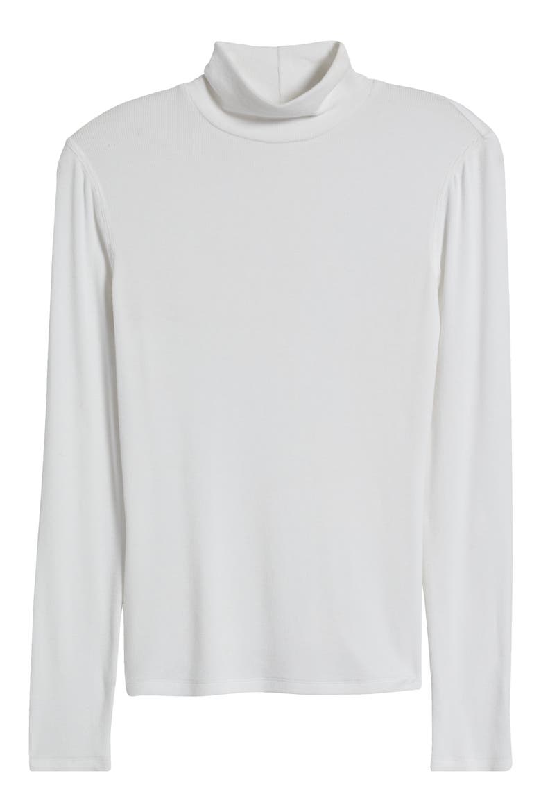 Rib Mock Neck Top, Alternate, color, WHITE