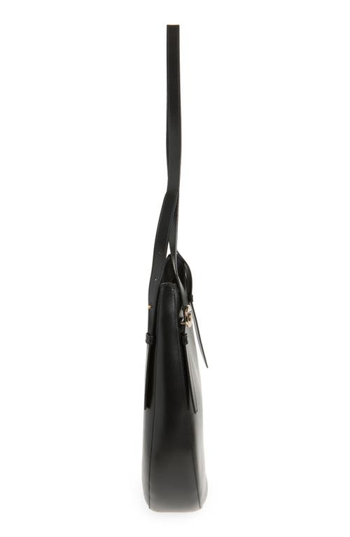 Shop Coperni Belt Strap Leather Hobo Bag In Black