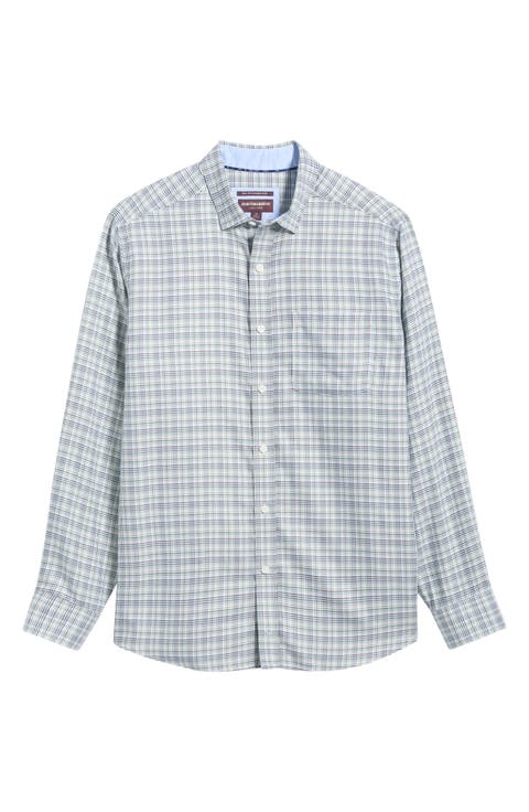 Ovation Check Non-Iron Cotton Button-Up Shirt