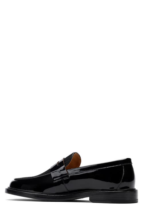 Marc Nolan Calum Mesh Penny Loafer In Black