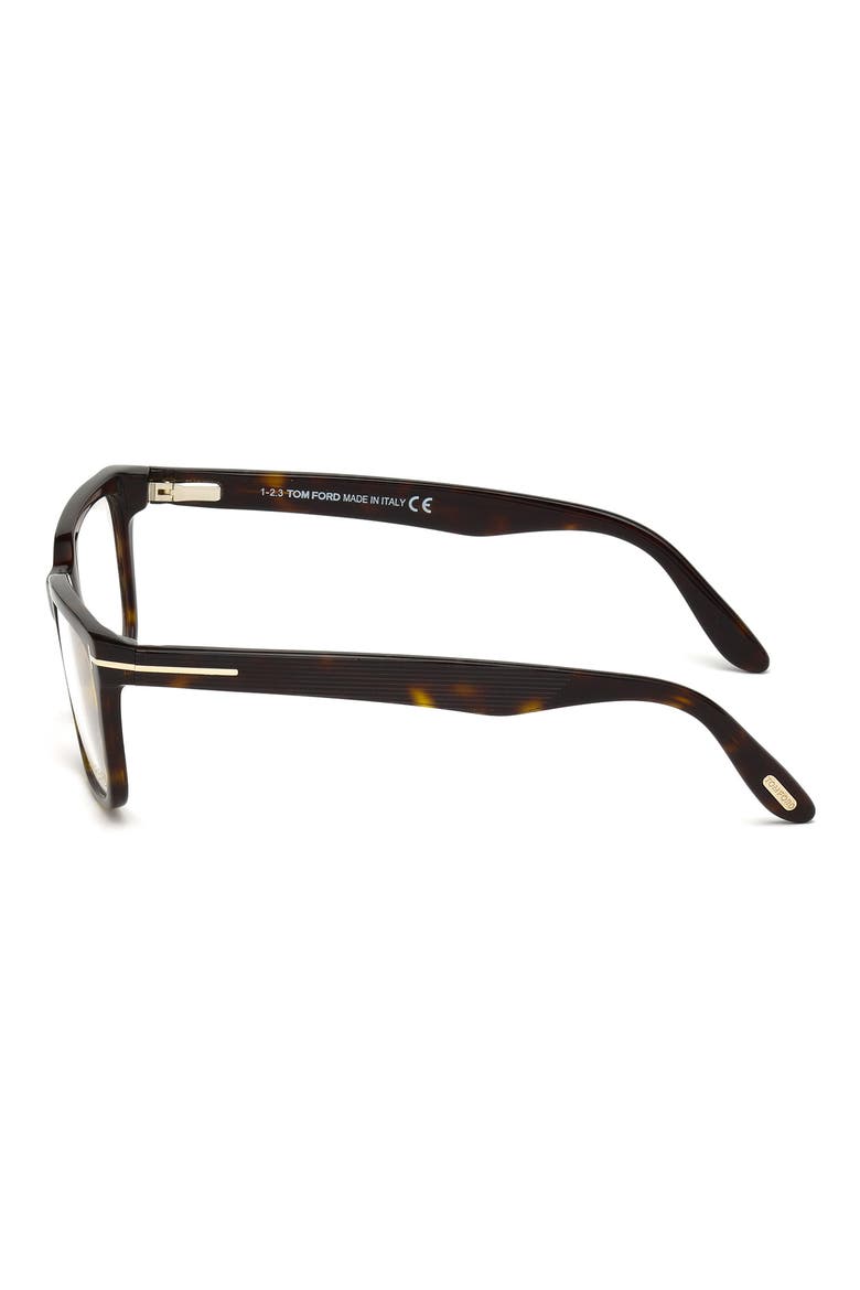 52mm Geometric Optical Glasses, Alternate, color, SHINY CLASSIC HAVANA