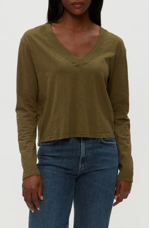 Brea V-Neck Supima Cotton Top
