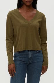 Michael Stars Brea V-Neck Supima Cotton Top