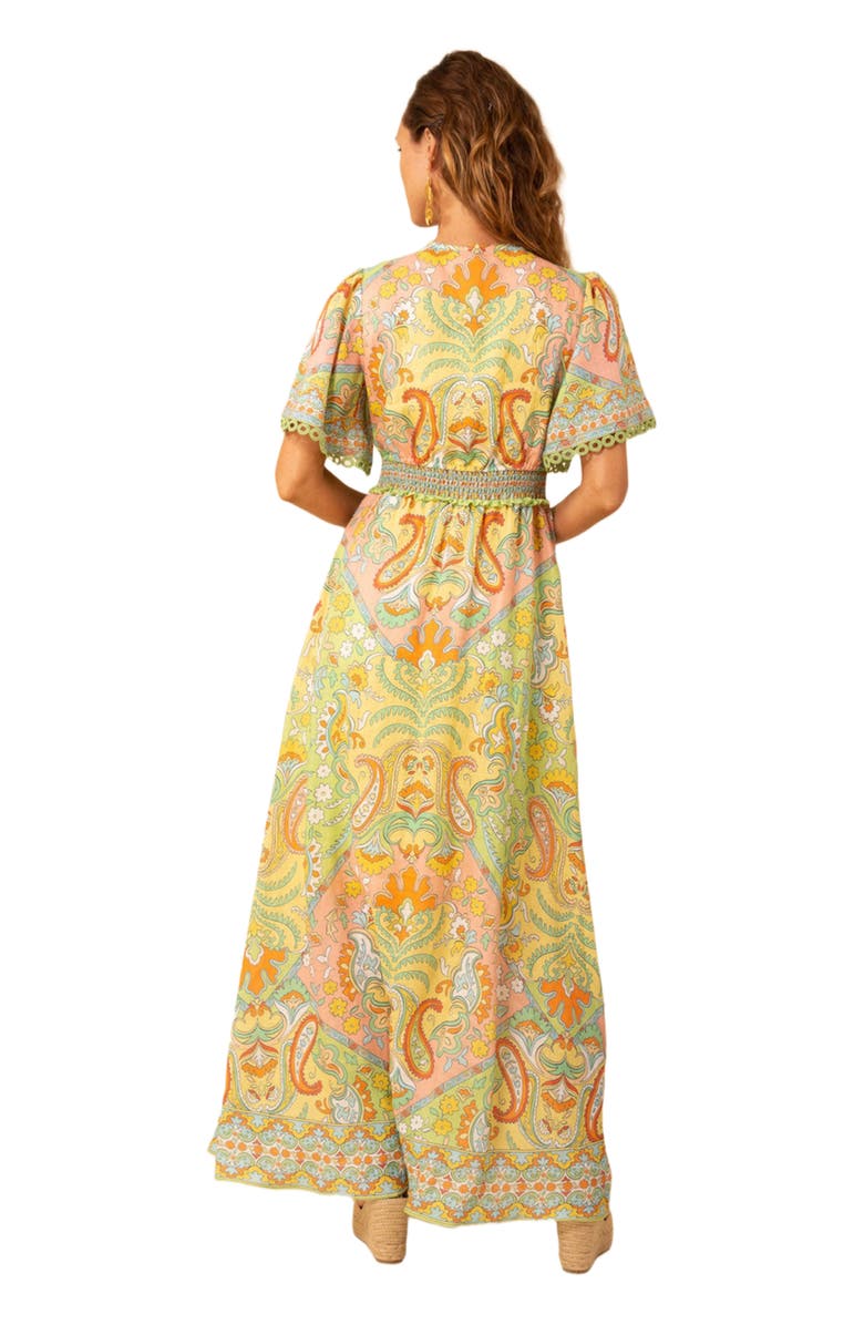 Hale Bob Elsie Linen Maxi Dress, Alternate, color, 