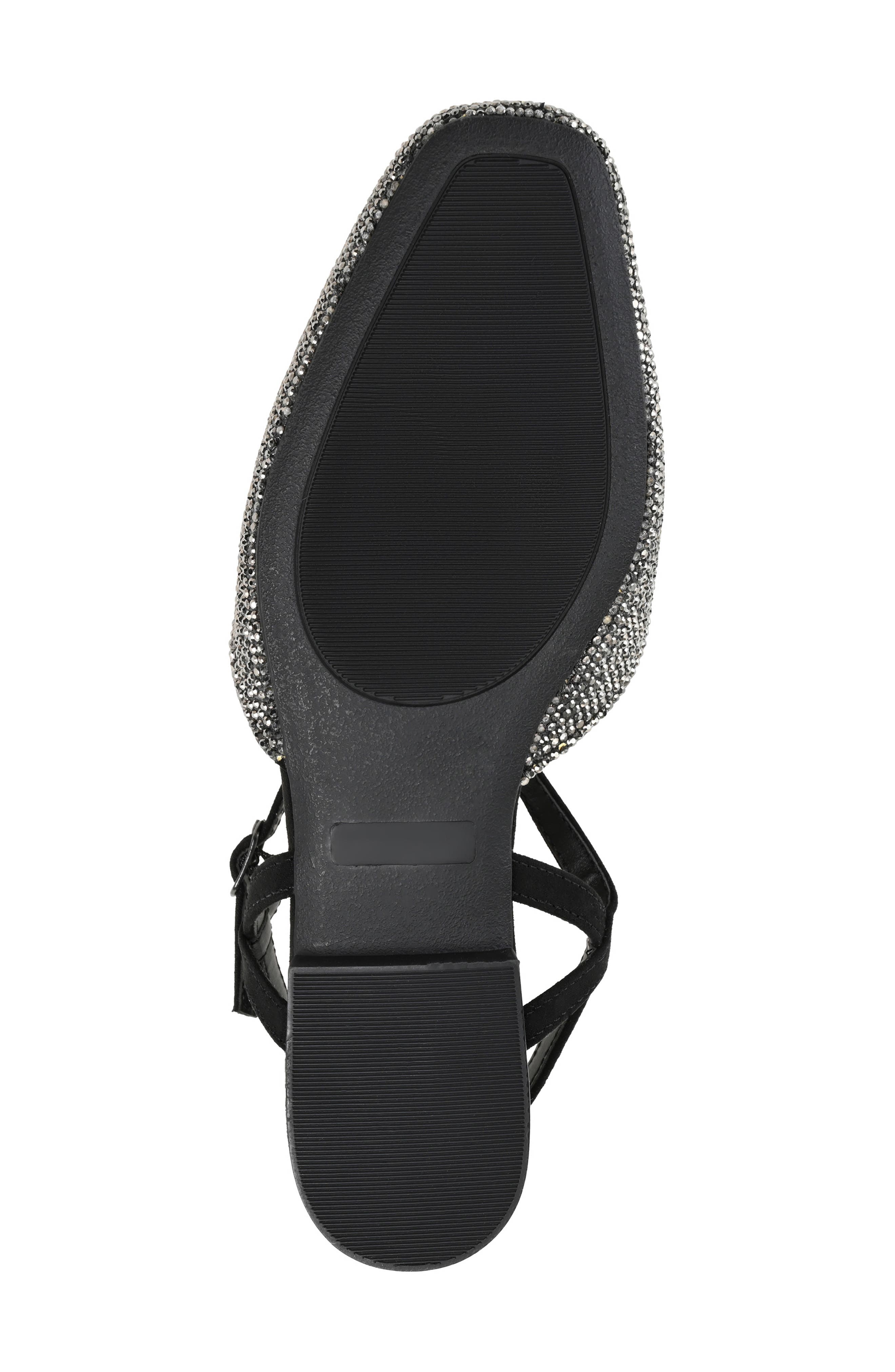 Journee Collection Nysha Rhinestone Embellished Flat, Alternate, color, Black