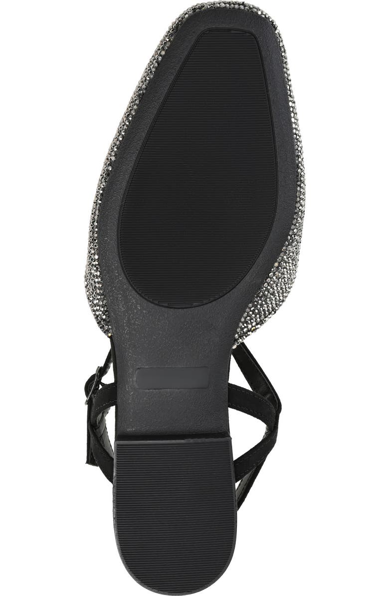 Journee Collection Nysha Rhinestone Embellished Flat, Alternate, color, Black