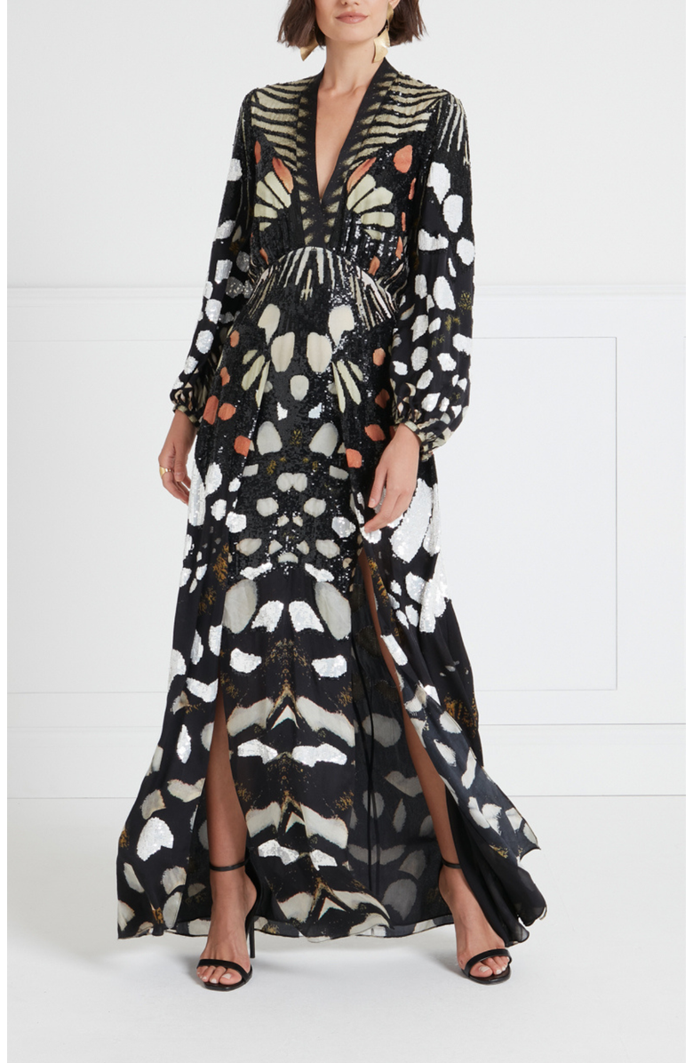 Temperley London Emperor Gown, Main, color, Black