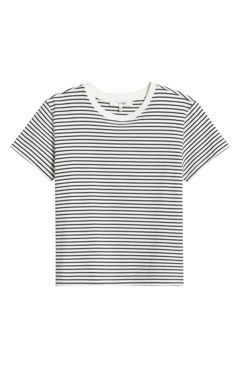 FRAME The Stripe Baby Tee, Alternate, color, Navy Multi