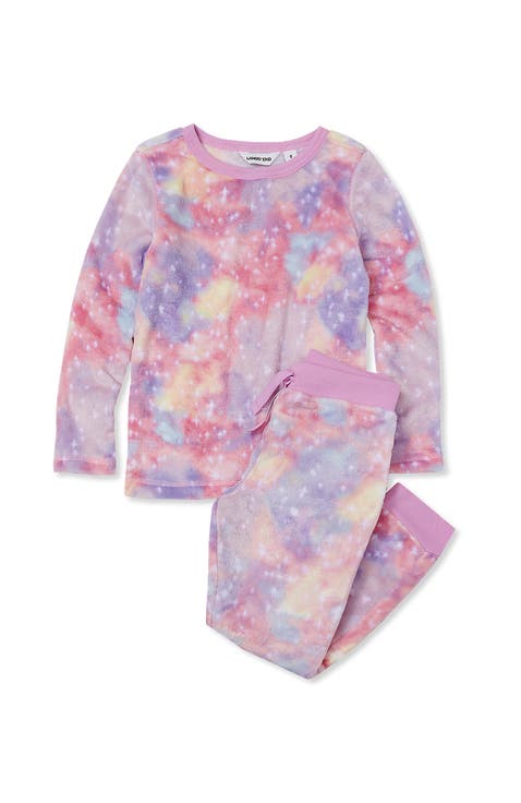 Kids Long Sleeve Plush Fleece Pajama Set