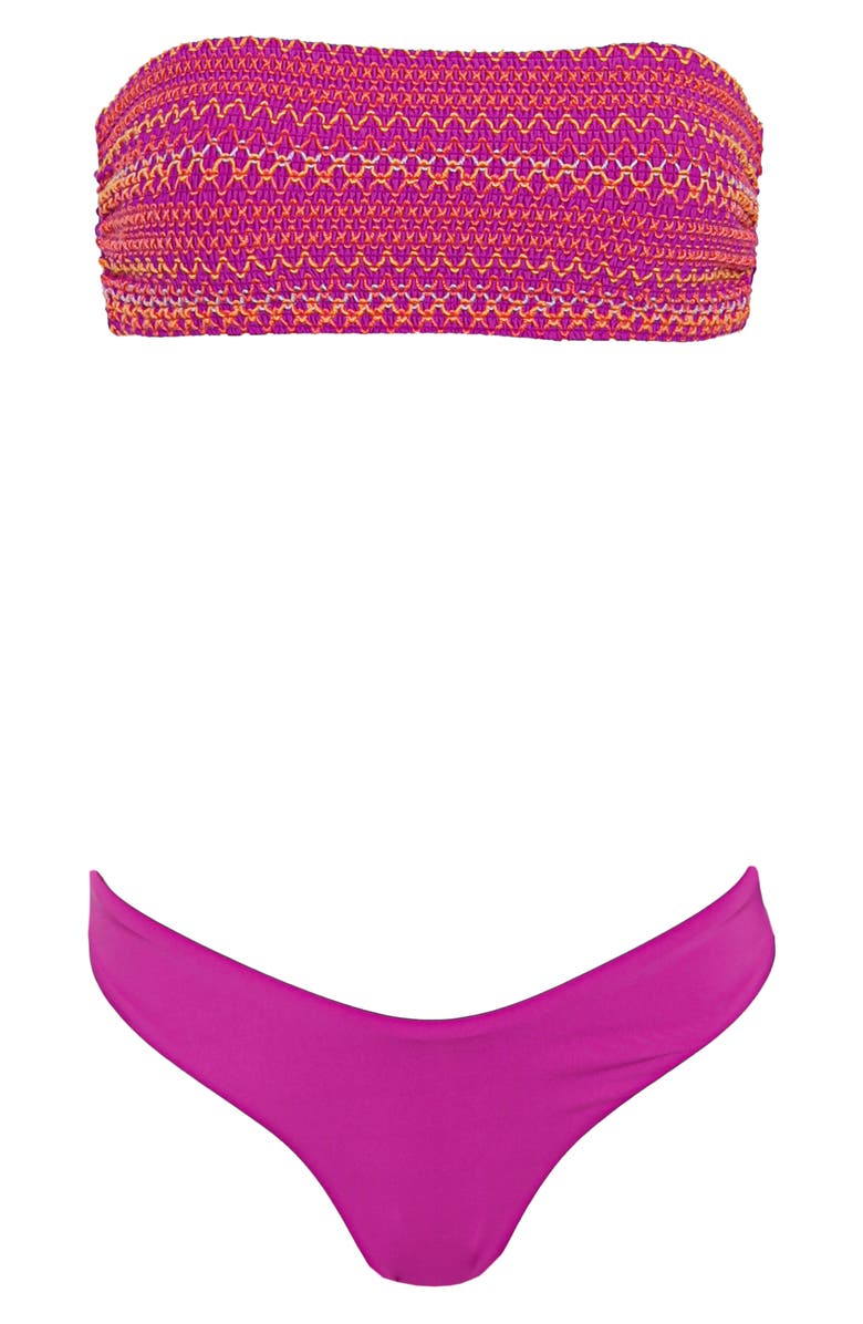 Maaji Sunset Palm Artemis Multifit Reversible Bikini Top, Alternate, color, Purple