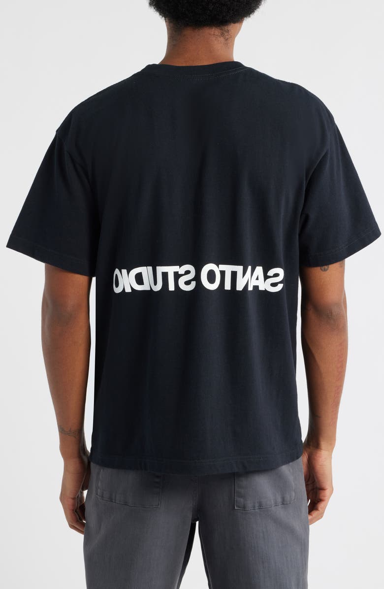 SANTO STUDIO Reverse Logo Graphic T-Shirt, Alternate, color, Black