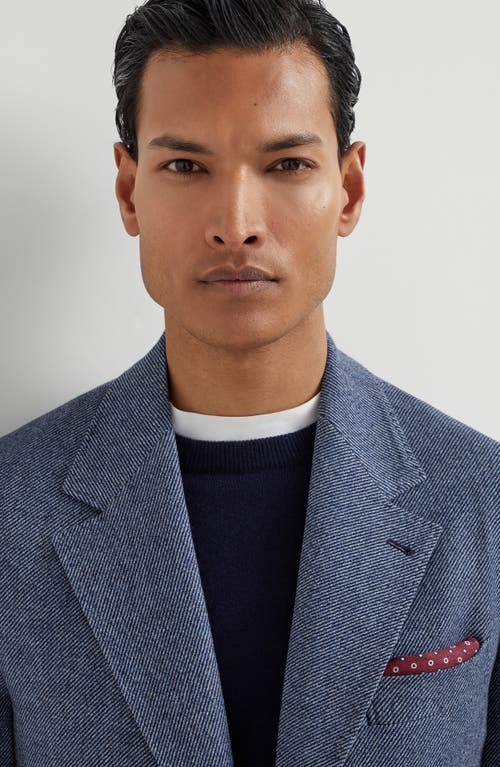 Brunello Cucinelli Deconstructed Cavallo Blazer In Blue