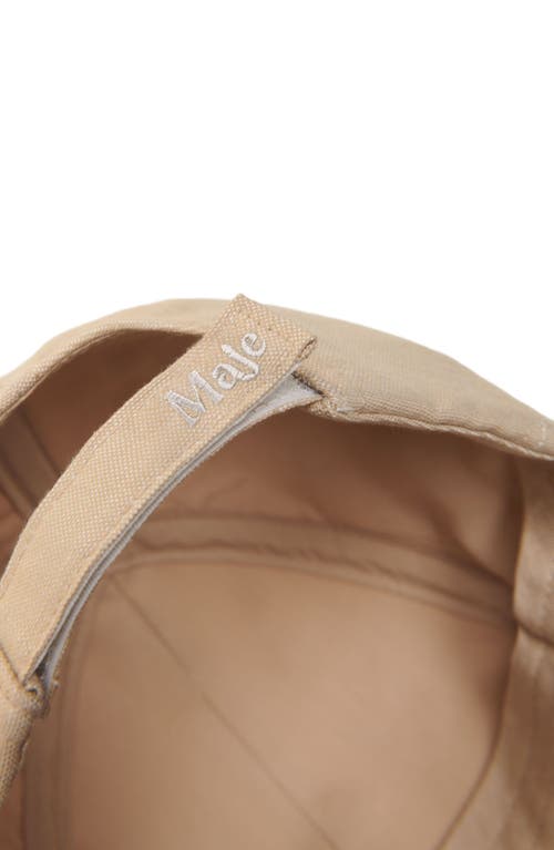 Maje Linen Cap In Ecru