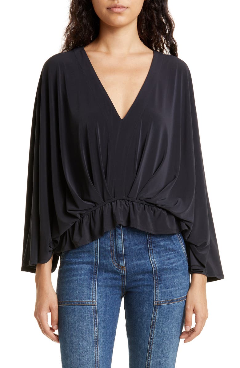 Ramy Brook Pearl Ruffle Hem Pullover Blouse, Main, color,
