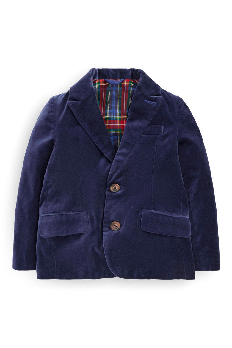 Kids' Velvet Blazer, Main, color, COLLEGE NAVY