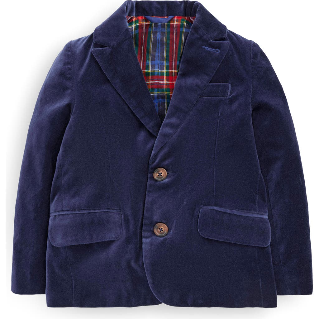 Boden Kids' Velvet Blazer In Blue