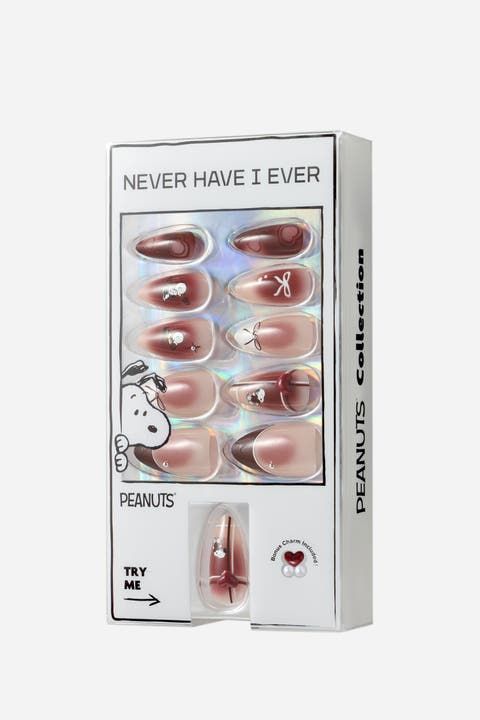 Hearts Of Snoopy Almond Press On Nails