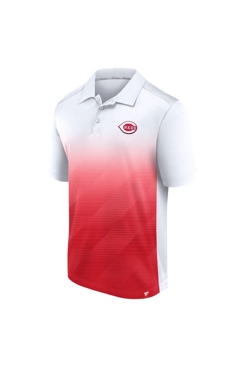 Men's Fanatics White Cincinnati Reds Iconic Parameter Sublimated Polo, Alternate, color, White