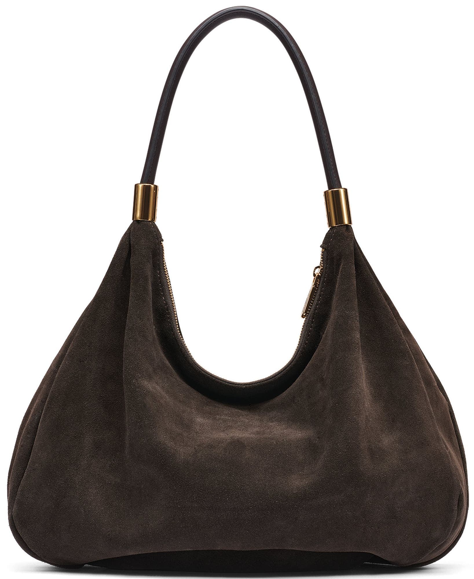 Maelynn Suede Hobo Bag, Alternate, color, Fudge