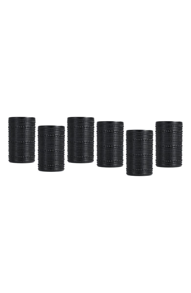 Fortessa Jupiter Set of 6 Iced Beverage Glasses, Main, color, Black