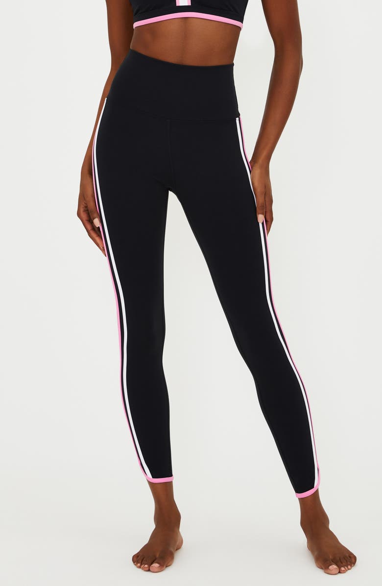 Beach Riot Nella Side Stripe Ankle Leggings, Main, color, 