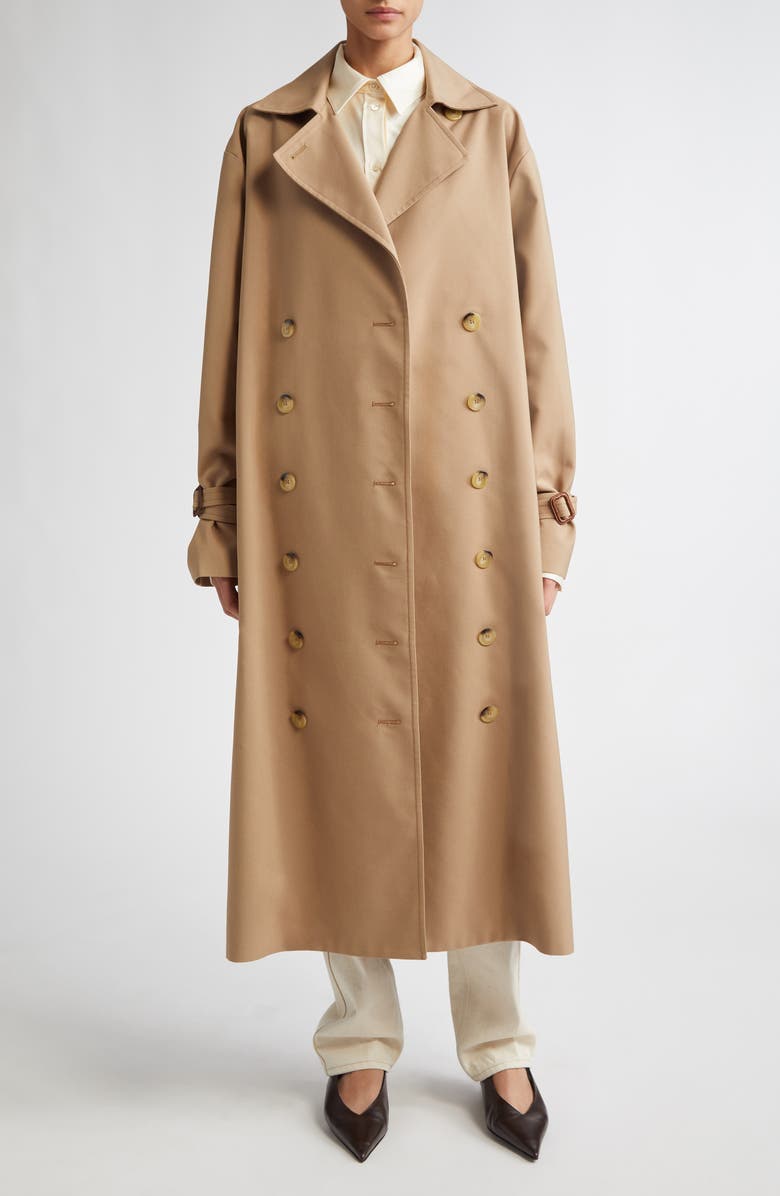 TOTEME Signature Trench Coat, Main, color, Khaki