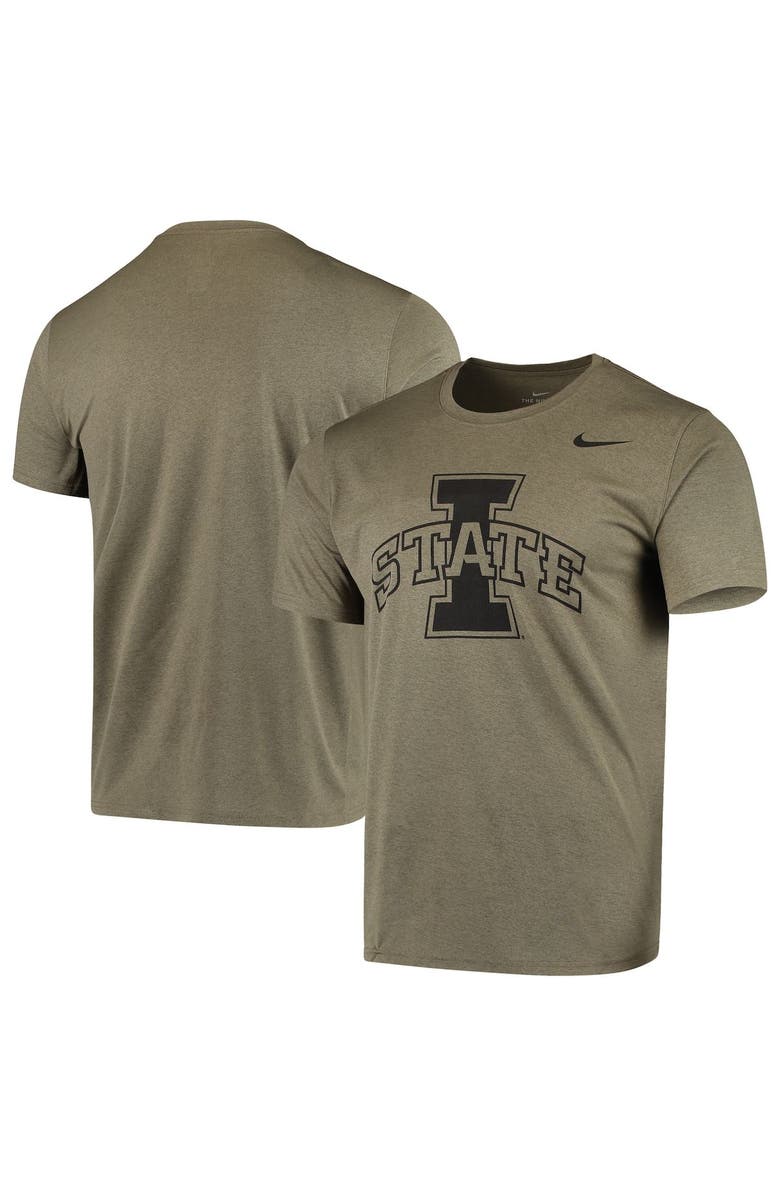 Nike Men's Nike Olive Iowa State Cyclones Tonal Logo Legend Performance T-Shirt, Main, color, 