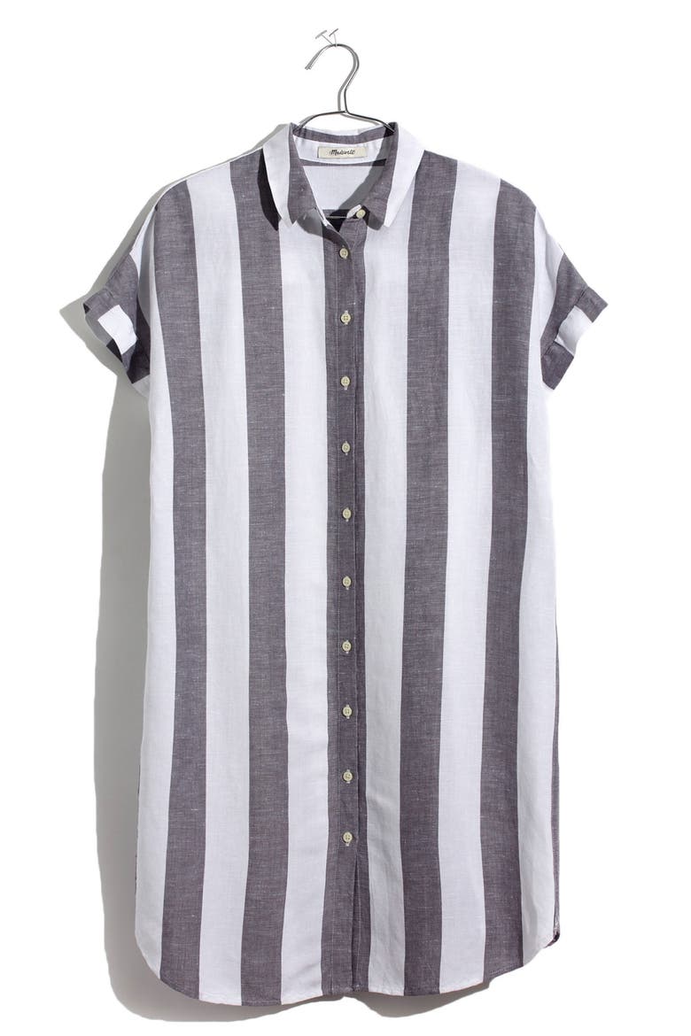 Maywood Stripe Shirtdress, Alternate, color, ROCK