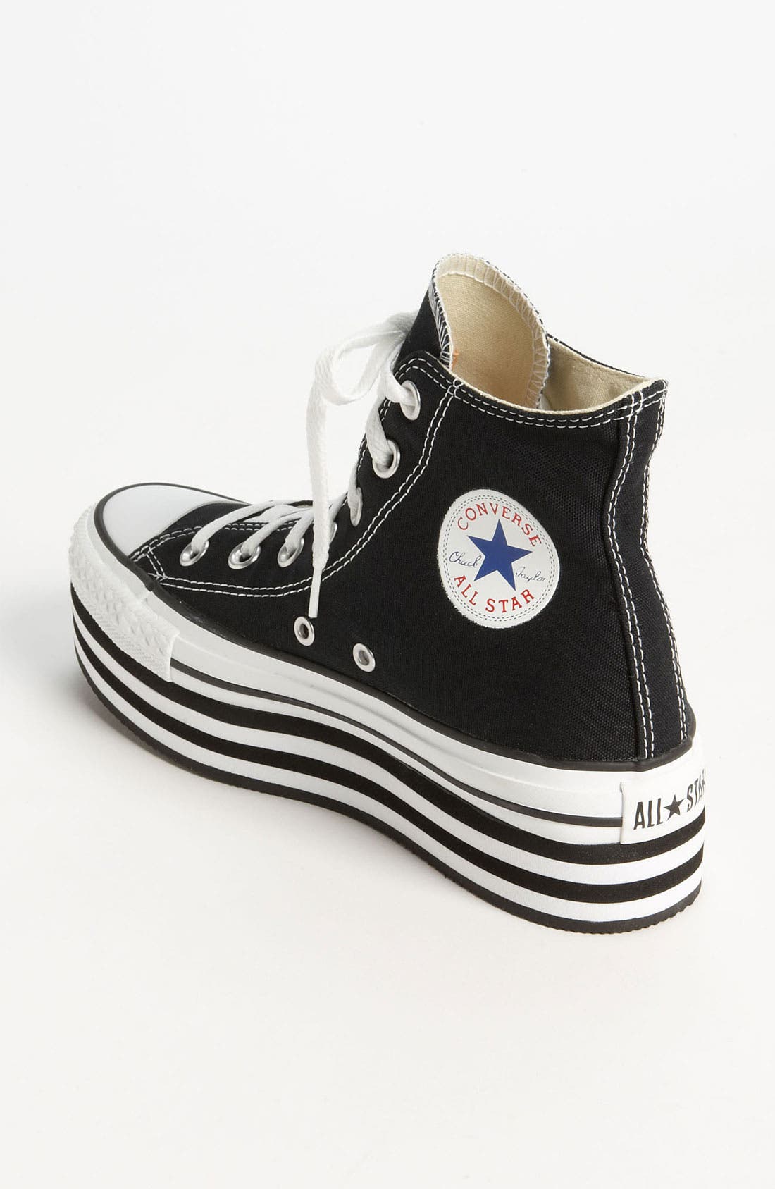 Chuck Taylor® Platform Hi Sneaker, Alternate, color, BLACK/ WHITE