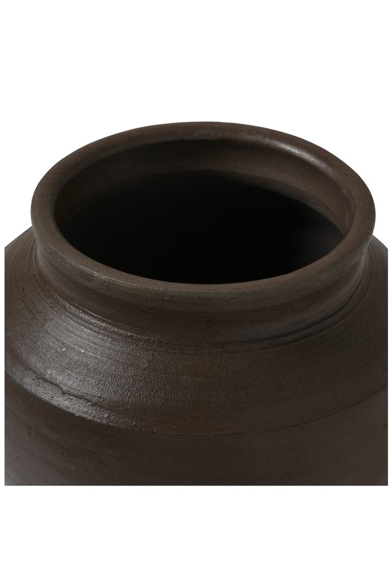 Decorative Clay Vase, Alternate, color, BROWN