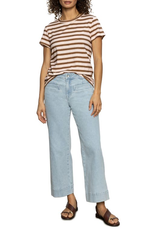 Sanctuary The Perfect Geo Print Cotton Blend Knit Top In Earth Pink