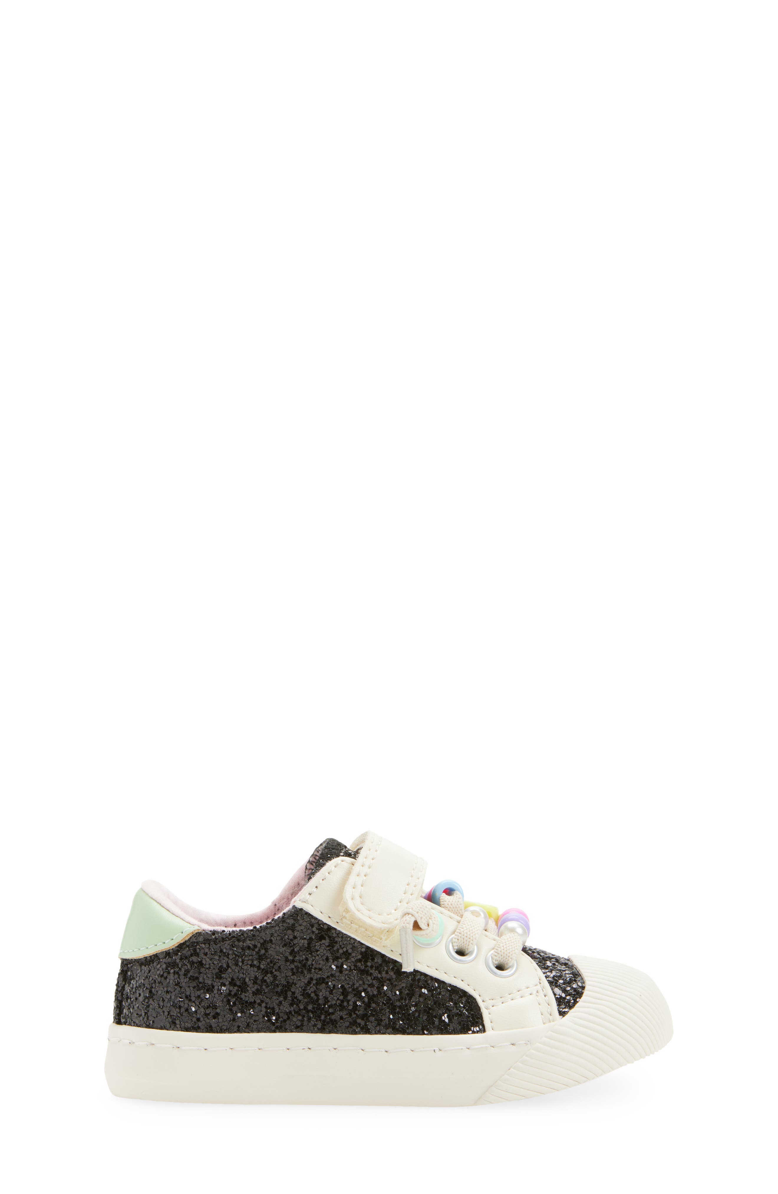 Harper Canyon Kids' Marlee Beaded Sneaker, Alternate, color, Black Glitter