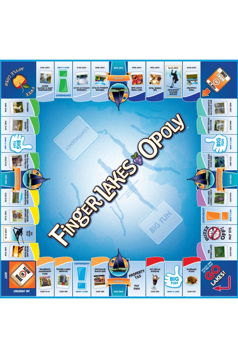Finger Lakesopoly Monopoly Board Game, Alternate, color, Multicolored