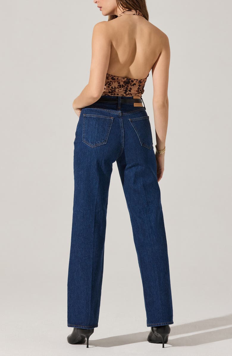 ASTR the Label Nala Leopard Halter Bodysuit, Alternate, color, Taupe Leopard Print