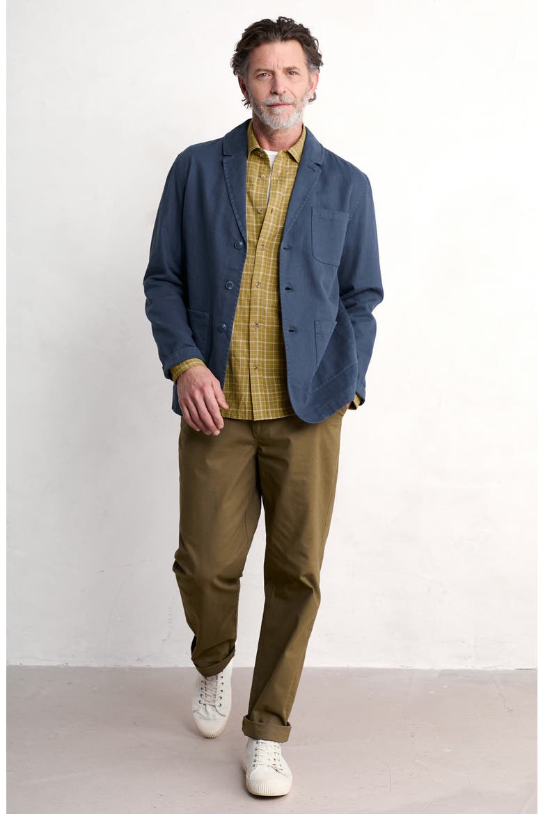 Tollgate Linen & Organic Cotton Blazer, Alternate, color, SEA CAVE